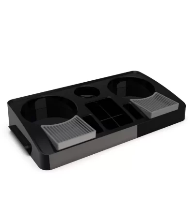 Bandeja Display Dupla Servire Preta Unitermi para 2 Garrafas