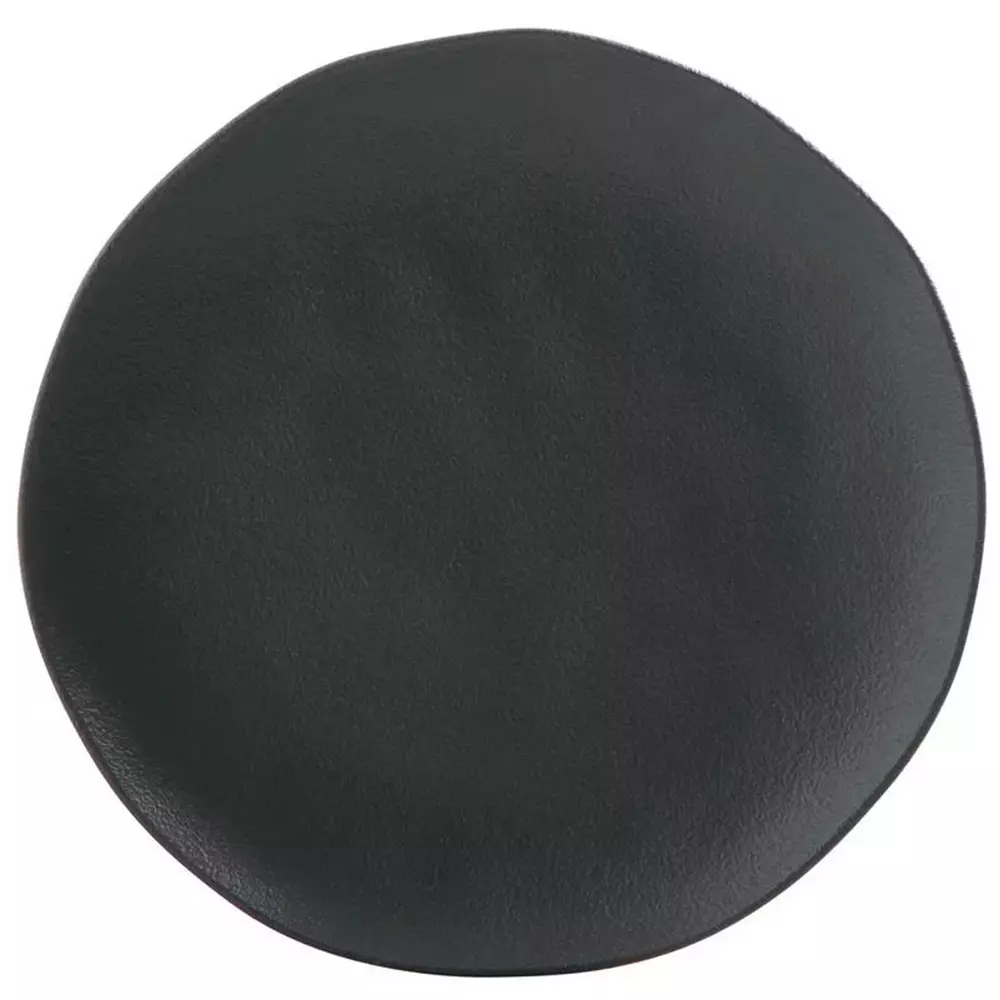 Prato Raso de Cerâmica Orgânico Preto Matte Porto Brasil - 26cm