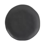 Prato de Sobremesa de Cerâmica Orgânico Preto Geo Matte Porto Brasil - 19cm