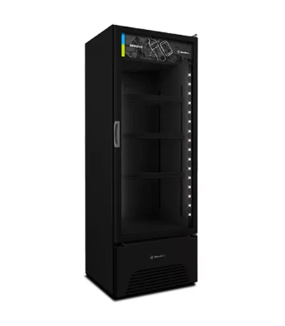 Refrigerador Vertical Porta de Vidro Essential All Black 403L Metalfrio VB40AH Frost Free – 110v | 220v