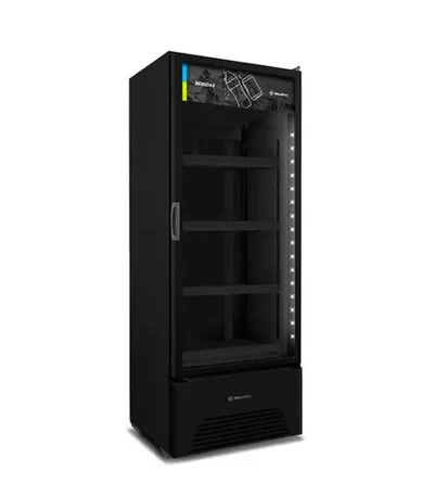 Refrigerador Vertical Porta de Vidro Essential All Black 577L Metalfrio VB52AH Frost Free – 110v | 220v