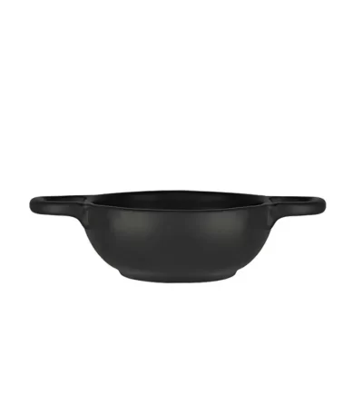 Assadeira Redonda Cerâmica Ferrara Romanha Barricela 11117 Preto Matte - 29cm