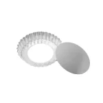 Forma Assadeira de Alumínio Crespa para Torta de Maçã com Fundo Removível Rspan FO177FF - 21x3cm