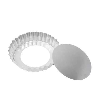 Forma Assadeira de Alumínio Crespa para Torta de Maçã com Fundo Removível Rspan FO178FF - 24x3cm