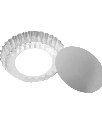 Forma Assadeira de Alumínio Crespa para Torta de Maçã com Fundo Removível Rspan FO180FF - 30x3cm