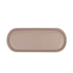 Travessa Cerâmica Ferrara Romanha Ficarollo 14115 Marrom Claro Matte - 35cm