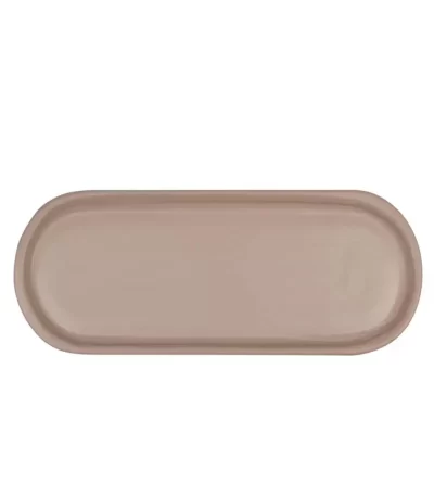 Travessa Cerâmica Ferrara Romanha Ficarollo 14115 Marrom Claro Matte - 35cm