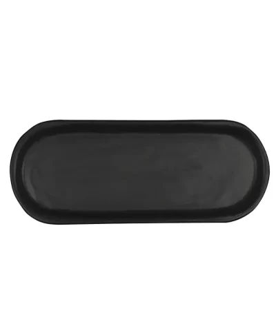 Travessa Cerâmica Ferrara Romanha Ficarollo 11115 Preto Matte - 35cm