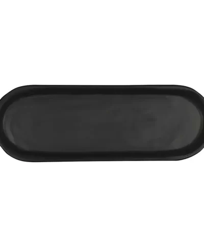 Travessa Cerâmica Ferrara Romanha Ficarollo 11116 Preto Matte - 40cm