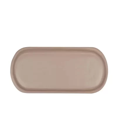 Travessa Cerâmica Ferrara Romanha Ficarollo 14114 Marrom Claro Matte - 30cm