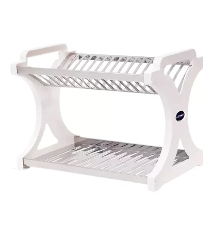 Escorredor de Pratos Branco Domum Inox - 16 Pratos