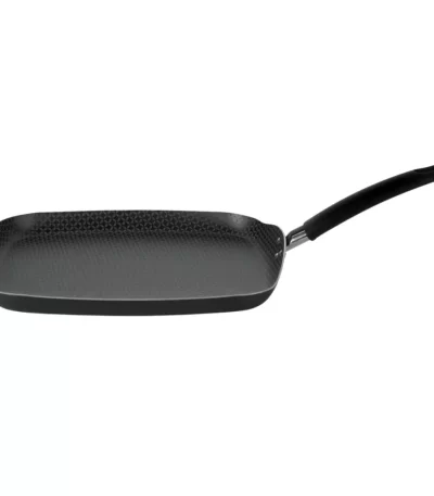 Frigideira Bistequeira Alumínio Antiaderente Lisa Quadrada Multiflon Gourmet - 47cm