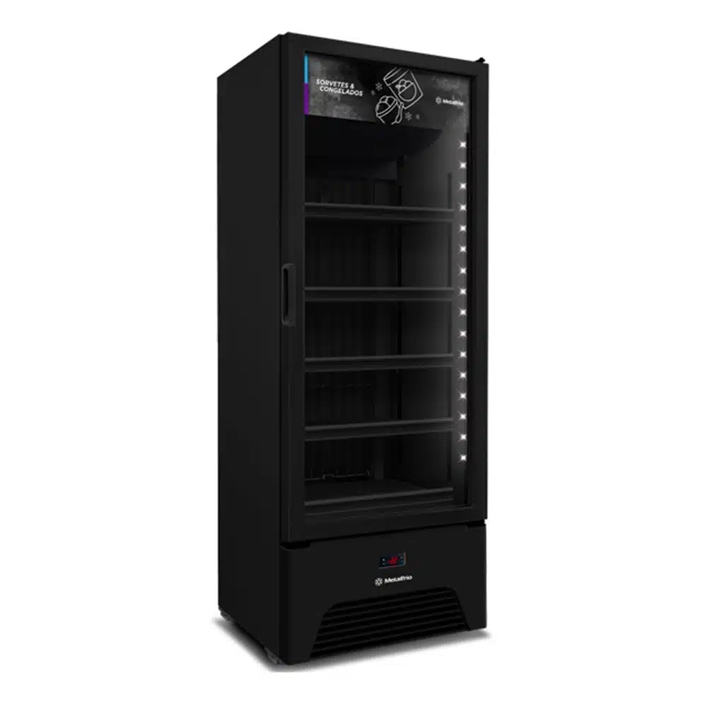 Freezer Vertical Porta de Vidro Optima All Black 581L Metalfrio VF50AH - 220v