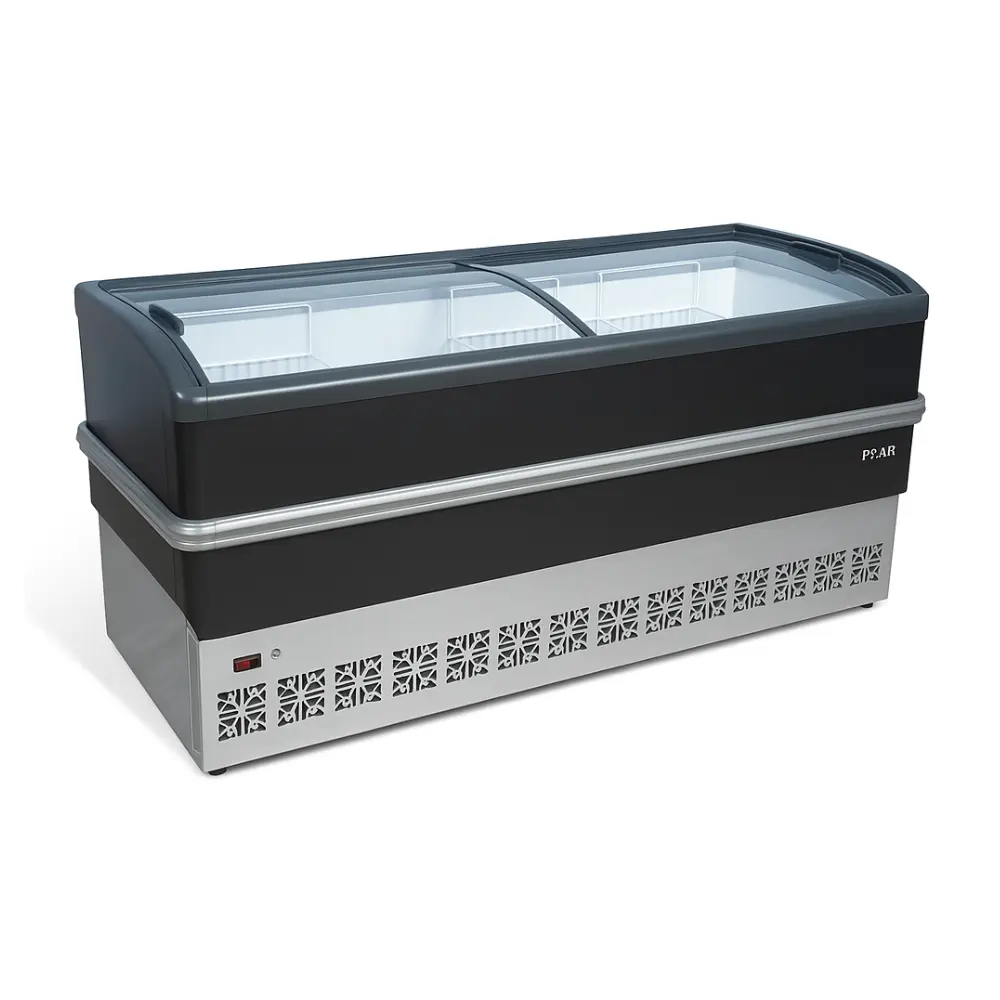 230.85.7095 Ilha Expositora para Congelados Vidro Curvo 564L 2M Dupla Ação Polar EICVCL200 - 220v