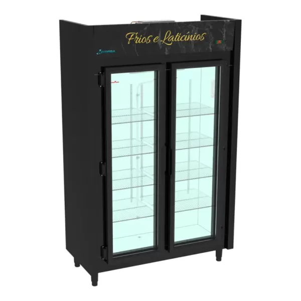 Refrigerador Expositor Vertical Auto Serviço Frios e LaticÍnios 2 Portas 890L Kofisa - 110v | 220v