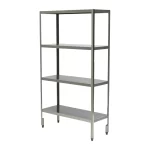 Estante Lisa de Inox 4 Prateleiras Melhor Inox - 180cm