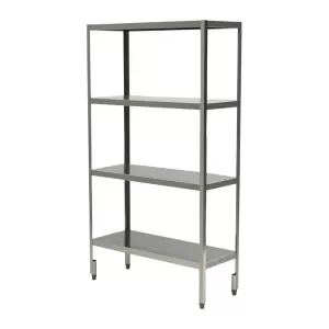 Estante Lisa de Inox 4 Prateleiras Melhor Inox - 180cm
