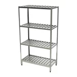 Estante Gradeada de Inox 4 Prateleiras Melhor Inox - 180cm