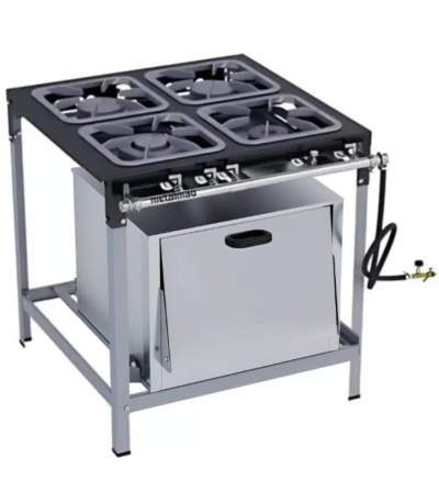 Fogão Stori Max Duo 30x30 4 Bocas com Forno Metalmaq M14