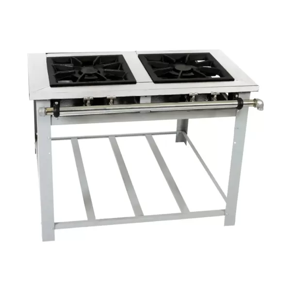 Fogão Lateral Maxi Inox 2 Bocas 40x40 Venâncio M2 - Baixa Pressão