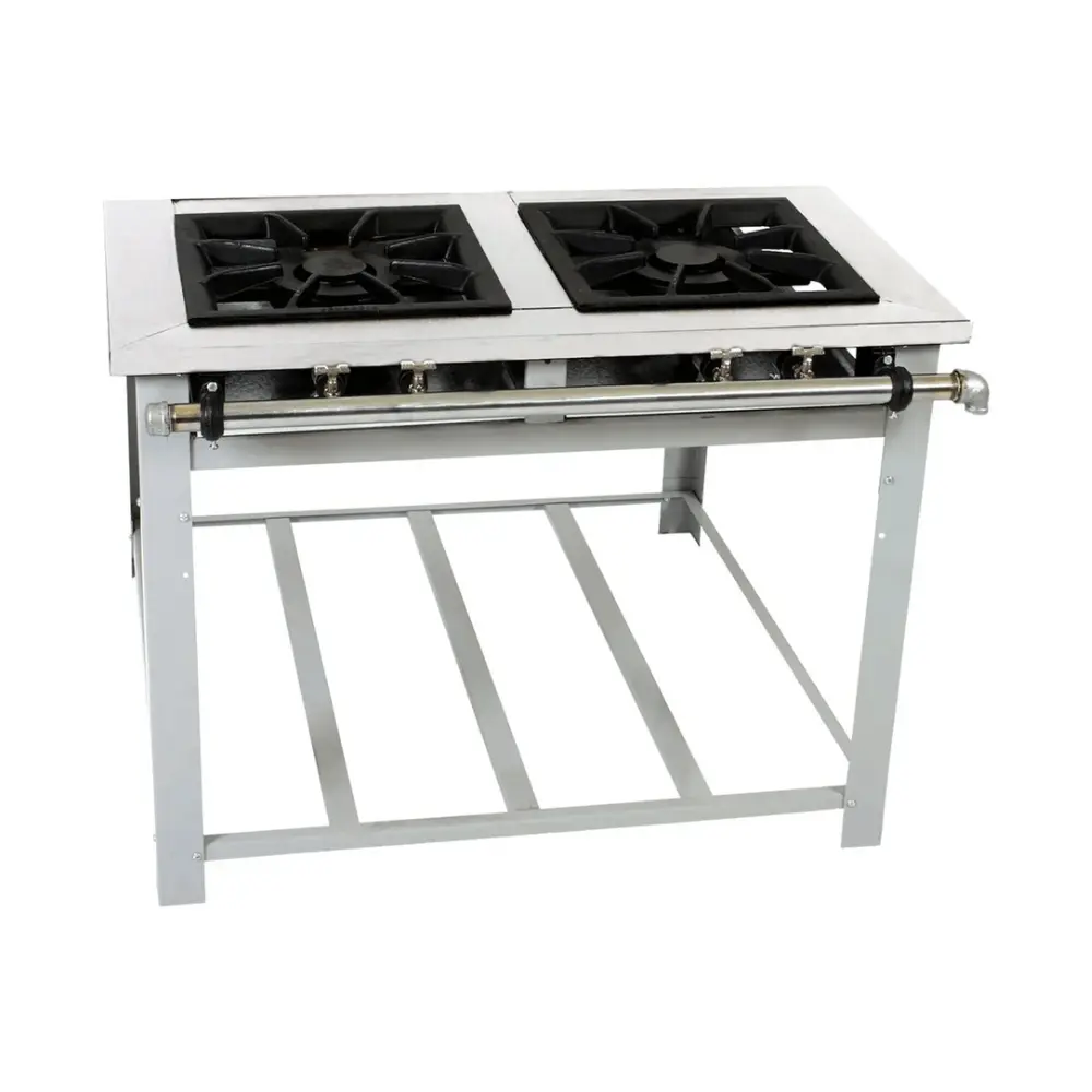 Fogão Lateral Maxi Inox 2 Bocas 40x40 Venâncio M2 - Baixa Pressão