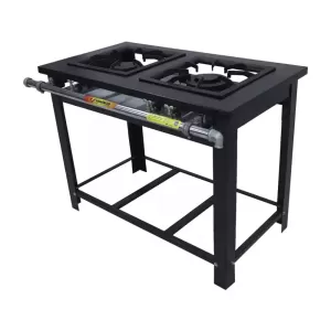 Fogão Lateral Maxi Inox 2 Bocas 40x40 Venâncio M2 - Baixa Pressão