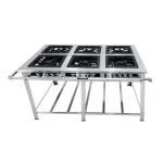 Fogão Maxi Central de Inox 40x40 6 Bocas Venâncio M16 - Baixa Pressão