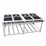 Fogão Lateral Maxi Venâncio 40x40 Inox 8 Bocas MI8 - Baixa Pressão