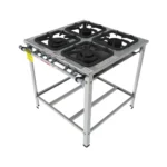Fogão Classic de Inox 30x30 4 Bocas Gastromaq FGCI 30 - Baixa Pressão
