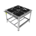 Fogão Classic de Inox 40x40 4 Bocas Gastromaq FGCI 40 - Baixa Pressão