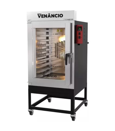 Forno Turbo Twister 10 Esteiras Interior Galvanizado Venâncio FVT10G Monofásico - Gás GLP