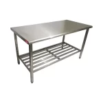 Mesa de Aço Inox com Prateleira Gradeada Imeca 5813 - 120x70cm