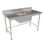 Mesa Pia em Inox Cuba Centralizada Sulfisa S362 - 60x50cm