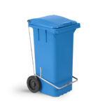 Lixeira Seletora com Pedal e Rodas Azul Bolivar 324A – 120L