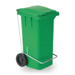 Lixeira Seletora com Pedal e Rodas Verde Bolivar 332A - 240L