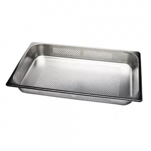 Cuba Gastronômica Perfurada GN 1/1 100mm em Aço Inox sem Alças Orcil