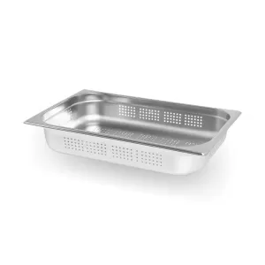 Cuba Gastronômica Perfurada GN 1/1 100mm em Aço Inox sem Alças Ormimaq