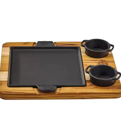 Conjunto Chapa com Suporte e Molheiras Fumil 1245 - 4 Peças