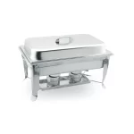 Rechaud Inox Retangular 9L com Tampa e Fogareiro Ormimaq CDC - Banho Maria
