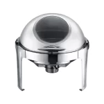 Rechaud Inox Redondo 1/1 6L com Tampa e Visor de Vidro Ormimaq CDBK - Banho e Maria