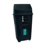 Lixeira Basculante Preta Eco Plasvale 757LP - 50L