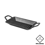 Travessa Mini Black Grill Quadrada com Alça Profissional Marcamix GX5627 - 22x10