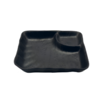 Prato Quadrado com Porta Shoyo de Melamina Preto Weck 6681 - 17,5cm