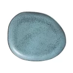 Prato Raso Oval Orgânico de Cerâmica Night Sky Porto Brasil - 31cmx24cm