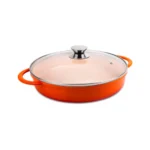 Caçarola Baixa de Alumínio com Antiaderente Cerâmico Laranja Studio Hércules PA9000 - 3,5L