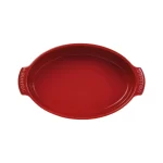 Travessa Assadeira de Porcelana Oval Vermelha Germer - 31x18cm