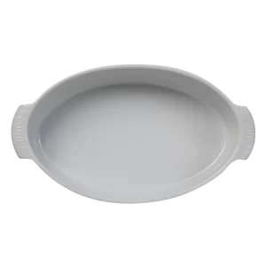 Travessa Assadeira de Porcelana Oval Branca Germer - 38x21cm - Imagem 1