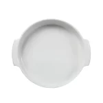 Travessa Assadeira de Porcelana Redonda Branca Germer - 21cm