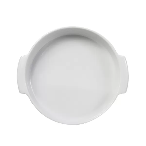 Travessa Assadeira de Porcelana Redonda Branca Germer - 21cm