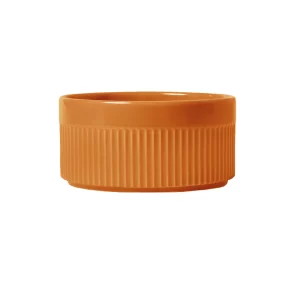 Ramekin de Porcelana Canelado Laranja Germer - 850ml - Imagem 1